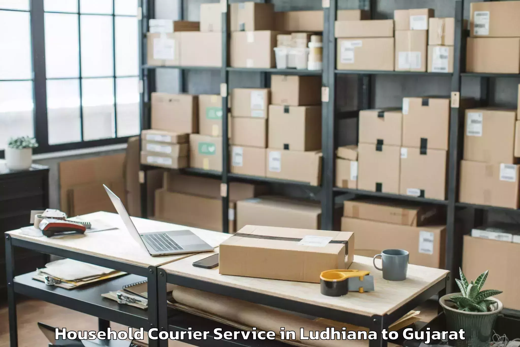 Get Ludhiana to Vaghodia Ina Household Courier